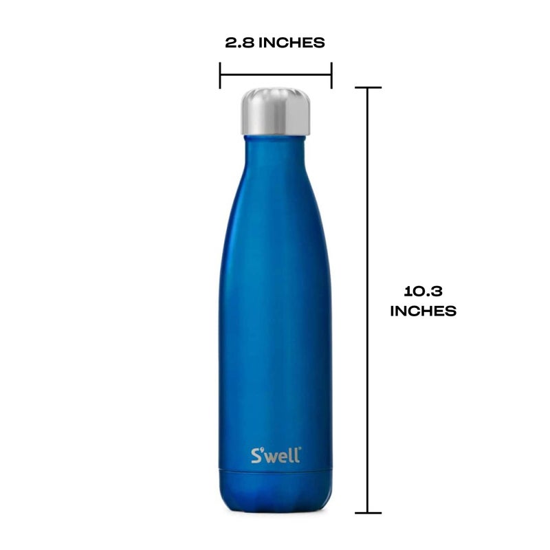 S'well Stainless Steel Water Bottle, 17oz, Ocean Blue, Triple Layered Vacuum Insulated Containers Keeps Drinks Cold for 36 Hours and Hot for 18, BPA Free, Perfect for On the Go - Image 4